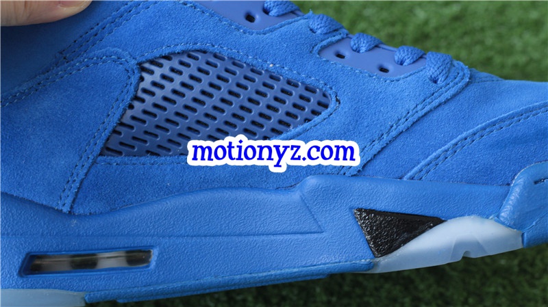 Authentic Air Jordan 5 Royal Blue Suede